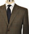 d'Avenza Suit 4 Button Wool 42 52 Green Blue Brown Plaid 37SU0105