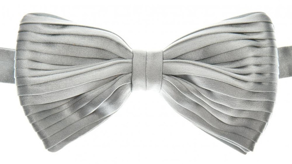 Brioni Bow Tie Pleated Silk Blue-Gray