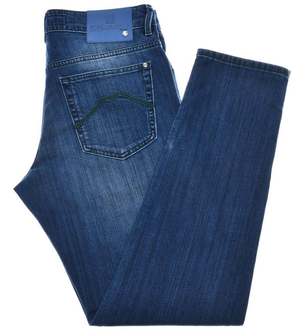 E. Marinella Napoli Jeans 'Tokyo' Cotton Stretch Size 32 Blue