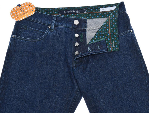 E. Marinella Napoli Jeans 'Tokyo' Cotton Size 33 Blue