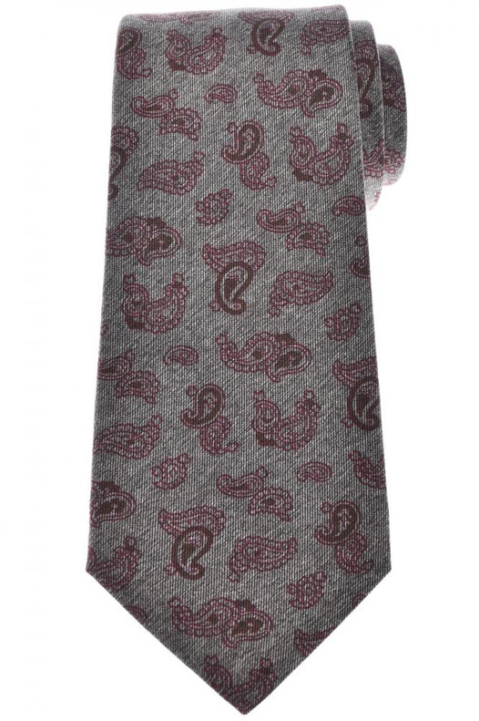 Kiton Tie Purple Paisley