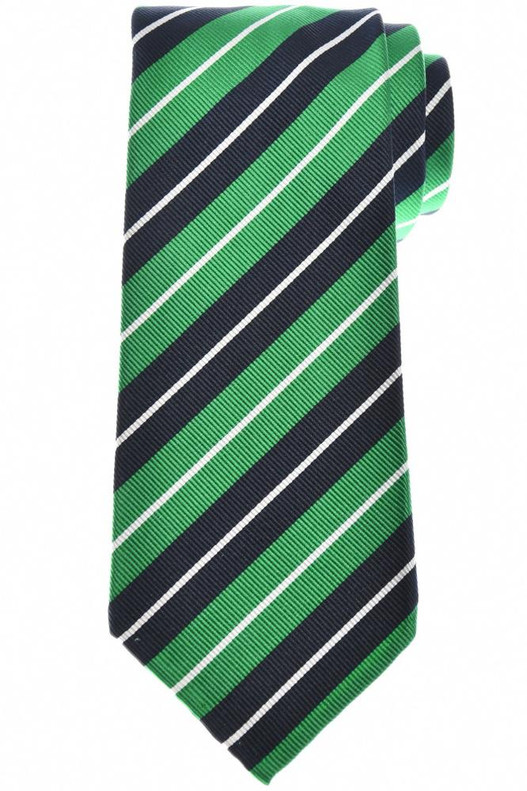 Cesare Attolini 'Unlined' Silk Tie Blue Green Stripe