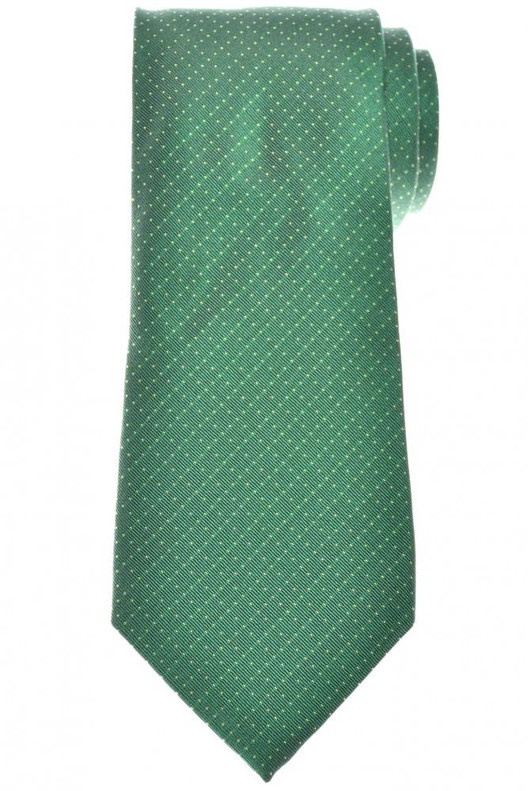 Cesare Attolini Silk Tie Green Yellow Dot