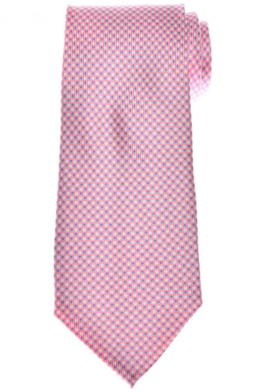 Cesare Attolini Silk Tie Pink Blue Dot