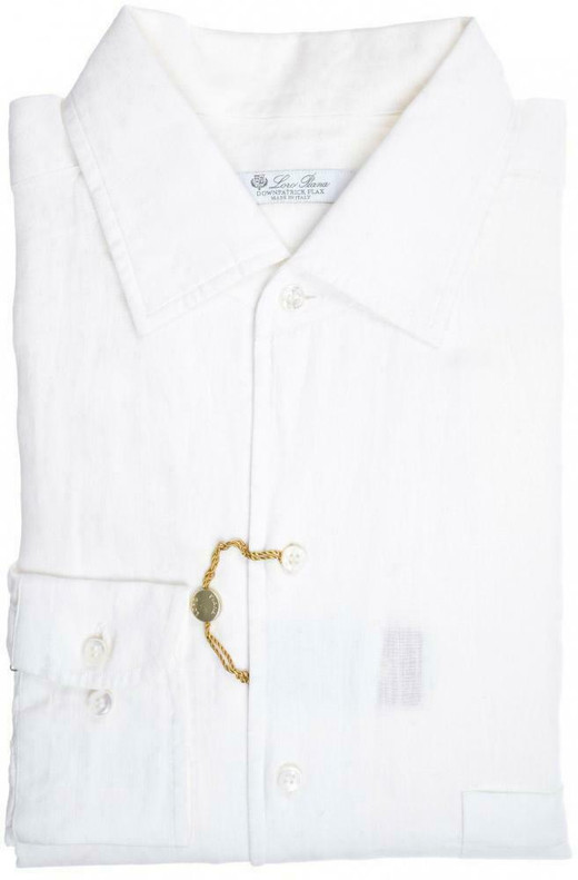 Loro Piana Shirt 'Andre' Linen Size Small White