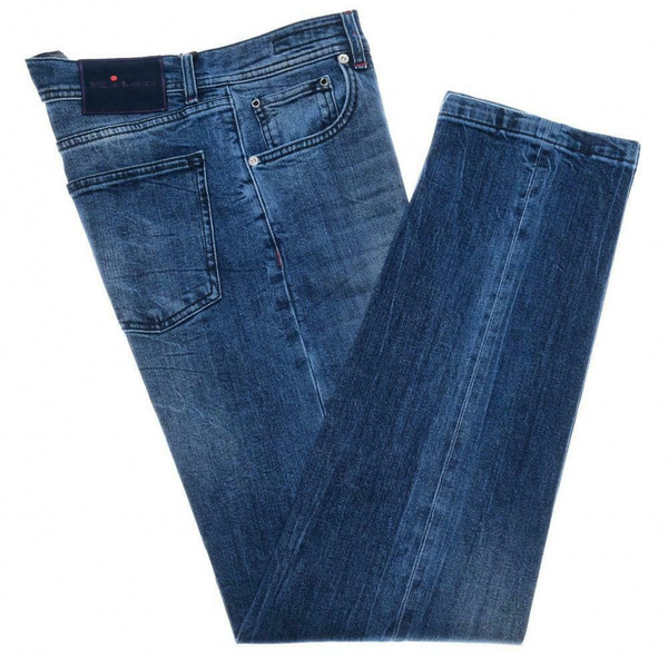 Kiton Jeans Selvedge Denim Cotton Stretch Size 40 Blue