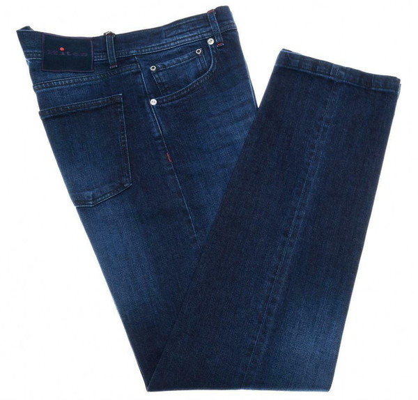 Kiton Jeans Selvedge Denim Cotton Stretch Size 33 Blue
