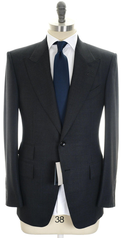 Tom Ford Windsor Suit Wool Size 42 Gray Micro