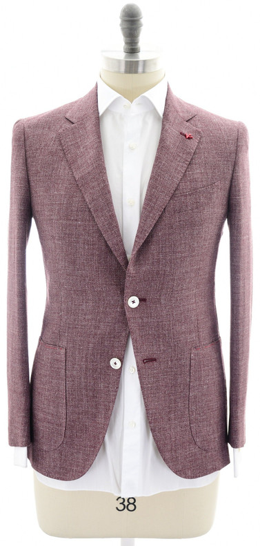 Isaia Sport Coat Jacket 'Sailor' Size 36 Purple