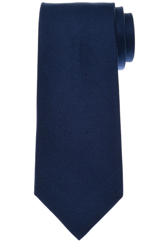 Isaia Napoli Silk Tie Blue Solid