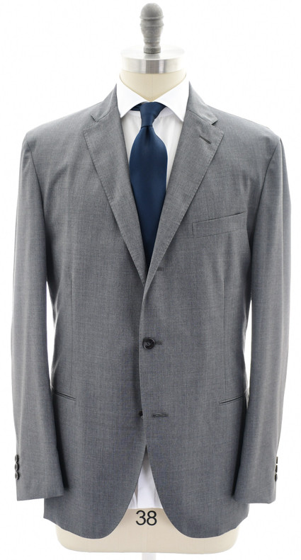 Boglioli 'Dover' Suit Wool Size 46 Gray Solid