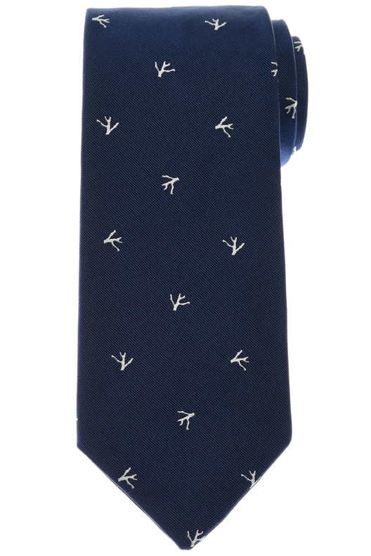 Isaia Napoli Special Edition Tie Silk Blue Coral Geometric
