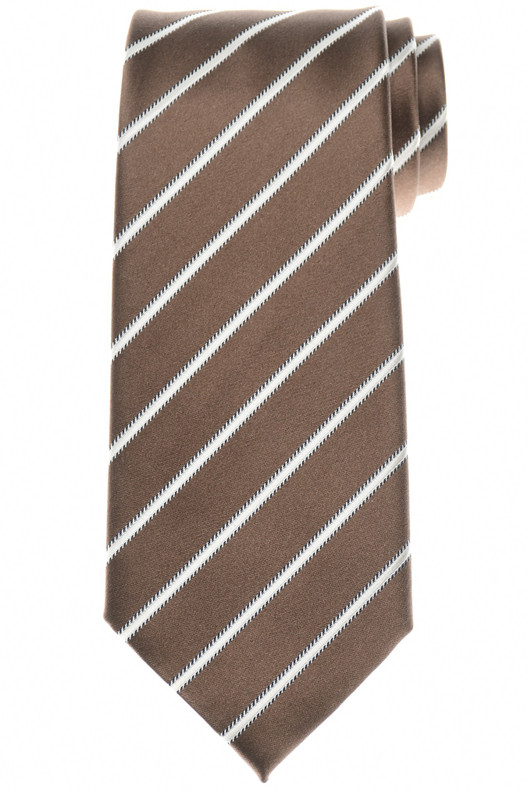 Tom Ford Tie Silk Brown Stripe