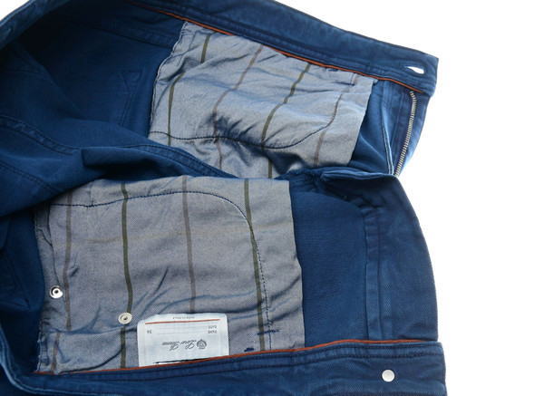 Loro Piana 5 Tasche Slim Denim Jeans Cotton Stretch Blue
