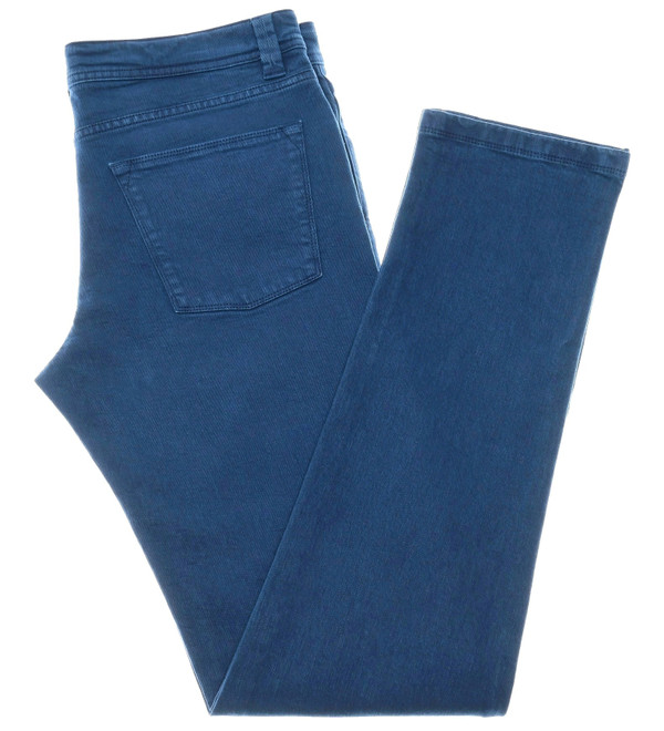 Loro Piana 5 Tasche Slim Denim Jeans Cotton Stretch Blue