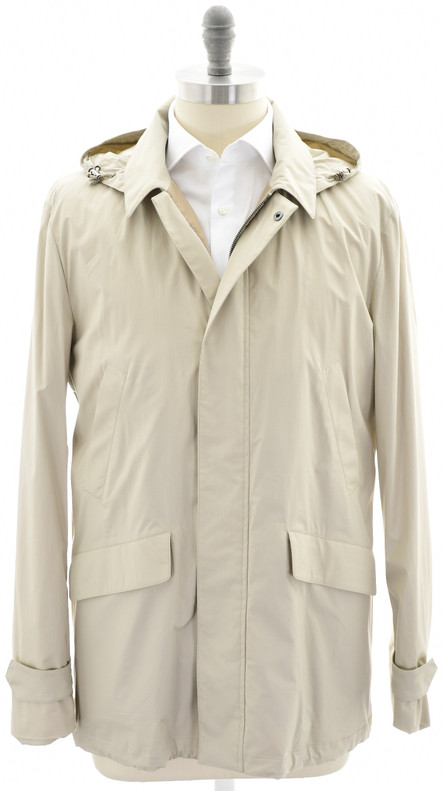 Loro Piana Montville Jacket Coat Hooded Storm System® Brown