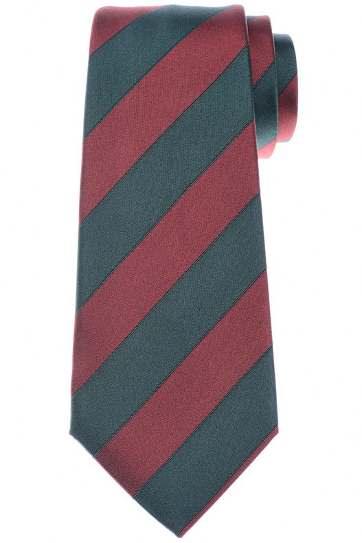 Kiton Tie Silk Green Stripe