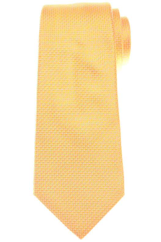 Kiton Tie Silk Yellow Solid