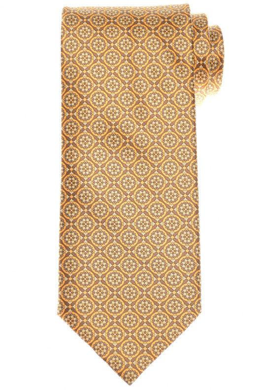 Stefano Ricci Tie Yellow Medallion