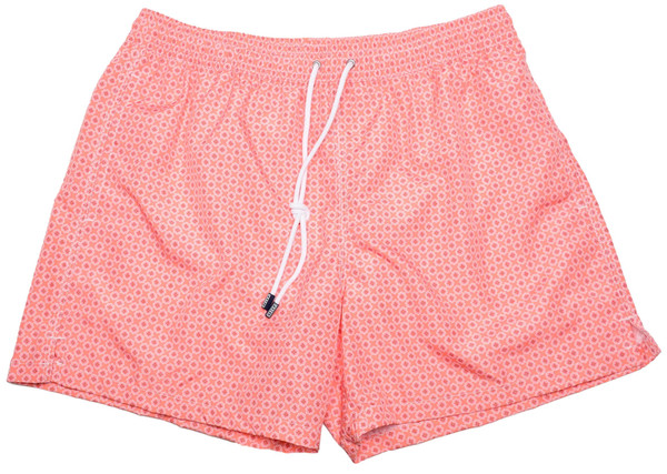 Fedeli Swim Short Madeira Airstop Orange Geometric