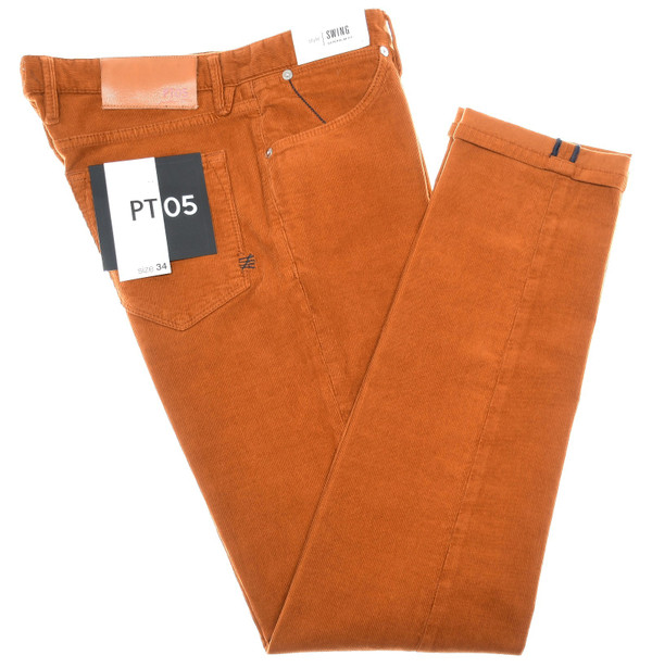 PT Torino Swing 5 Pocket Pants Jeans Corduroy Brown
