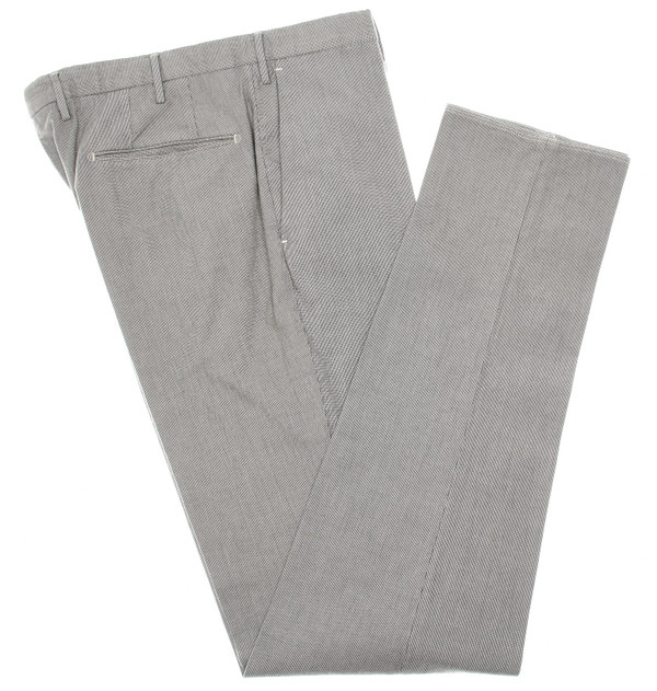 Incotex Pants Cotton Black Micro Check