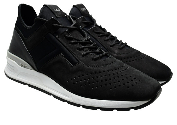 Tod's Shoes Sneakers Neoprene Suede Black