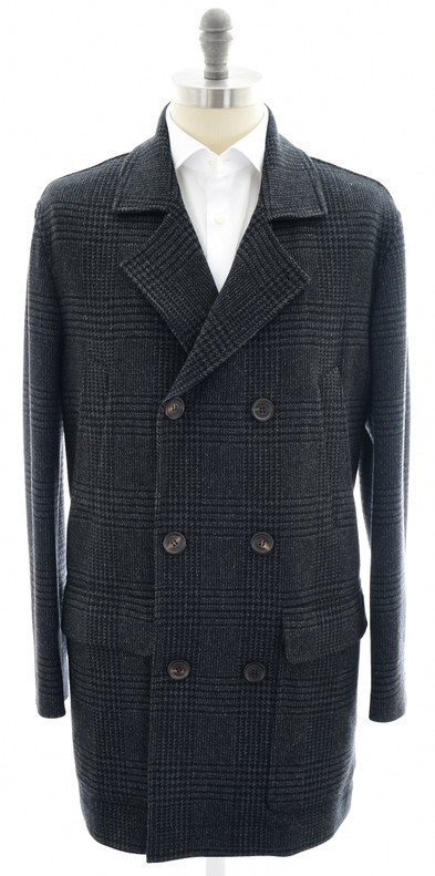 Brunello Cucinelli Peacoat Gray Plaid