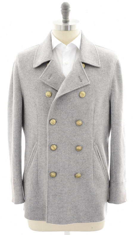 Brunello Cucinelli Pea Coat Gray