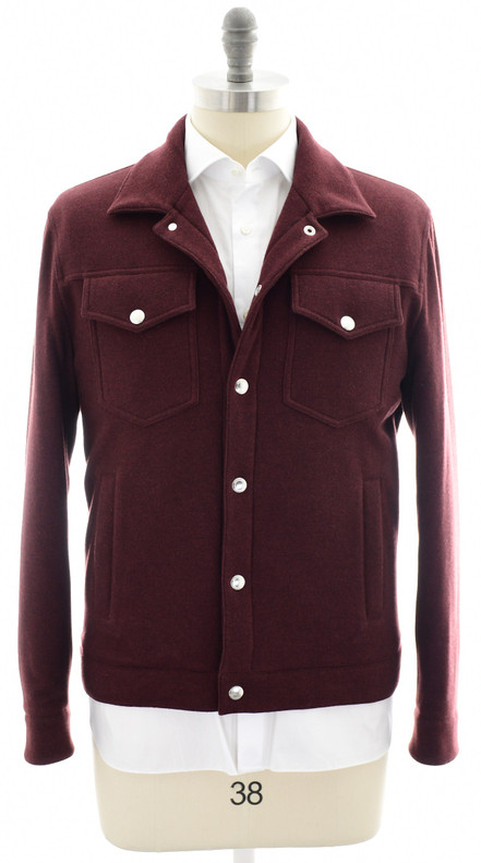 Brunello Cucinelli Four-Pocket Jacket Burgundy