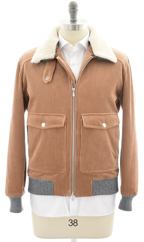 Brunello Cucinelli Aviator Jacket Brown