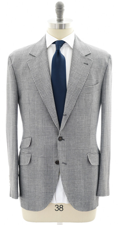 Brunello Cucinelli Suit Wool Blend Gray Plaid