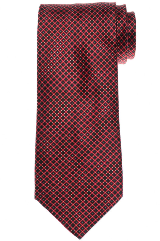 Stefano Ricci Tie Red Black Geometric