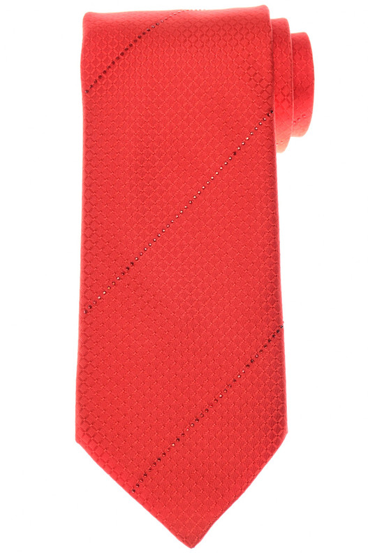 Stefano Ricci Tie Pocket Square Set Red With Swarovski Crystals
