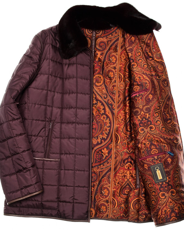 Zilli Coat Quilted Down Puffer Bordeaux Red