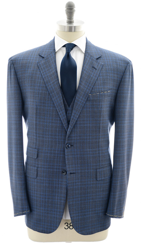 Zilli Suit 3-Piece Gray Plaid