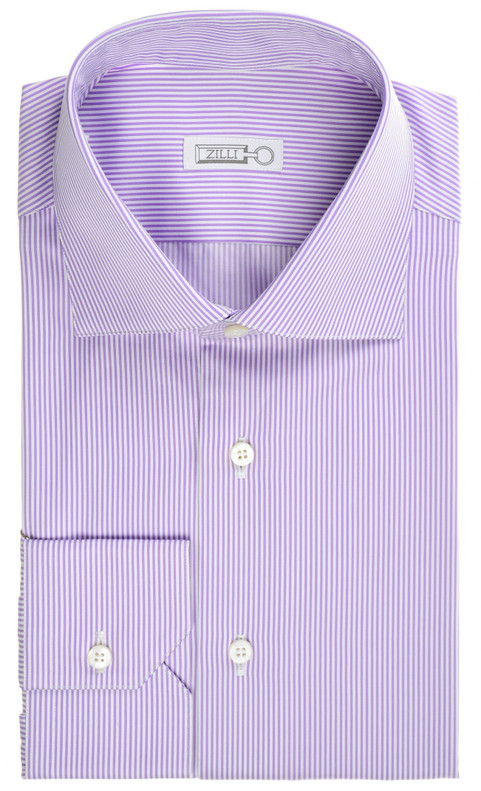 Zilli Dress Shirt Purple Stripe