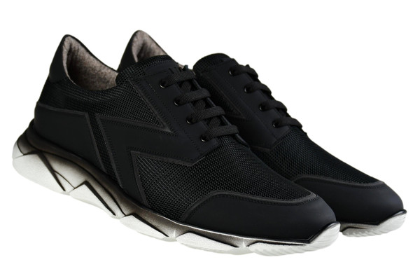 Zilli Sport Run Sneakers Shoes Black