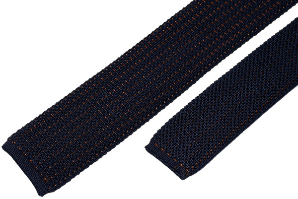 Brioni Tie Knit Blue Orange Brioni Tie Knit Blue Orange