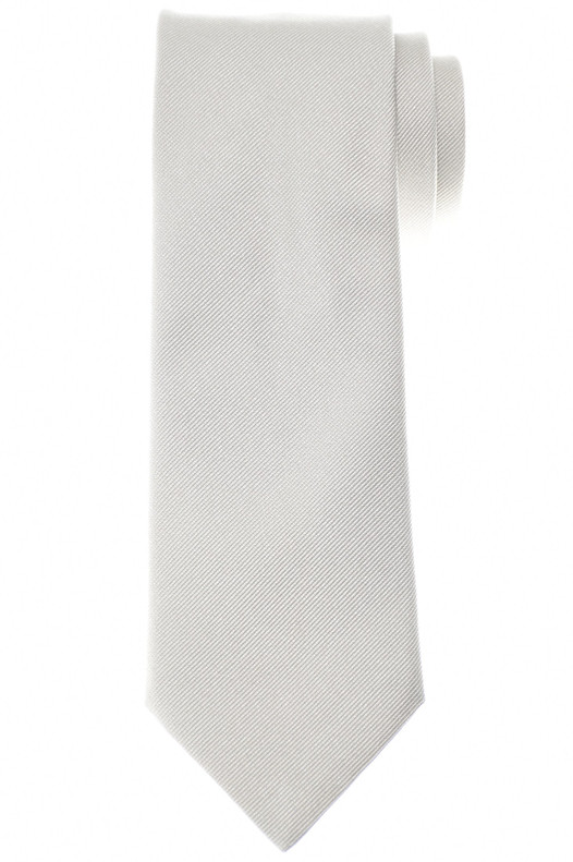 Brioni Tie Woven Silk Gray Solid