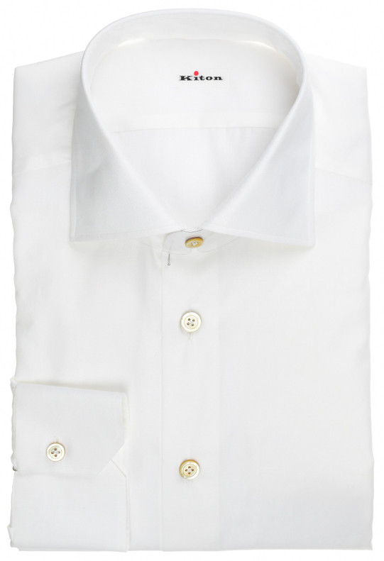 Kiton Shirt White Extra Light Weight