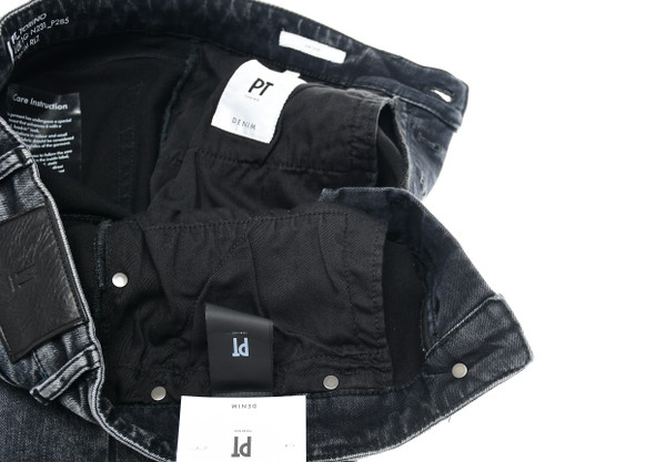 PT Torino Jeans Stretch Denim Swing Black Faded and Paint Stained