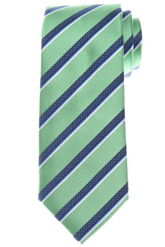 Luigi Borrelli Royal Collection Tie Silk Green Stripe