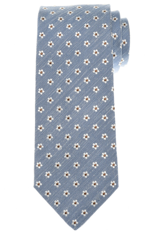 Luigi Borrelli Royal Collection Tie Silk Blue Geometric