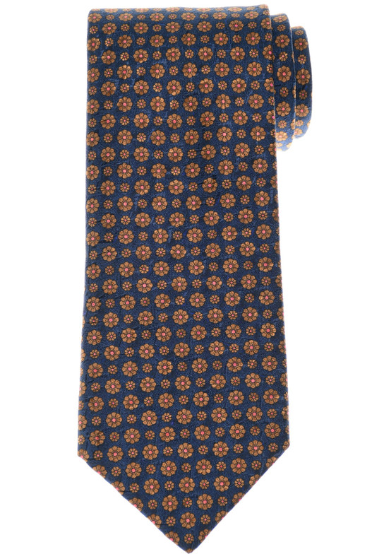Stefano Ricci Silk Tie Blue Brown Geometric
