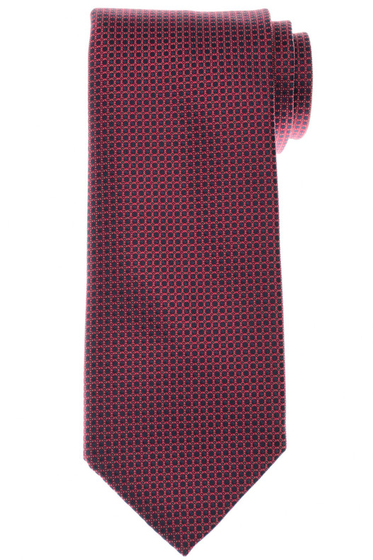Stefano Ricci Silk Tie Red Blue Micro