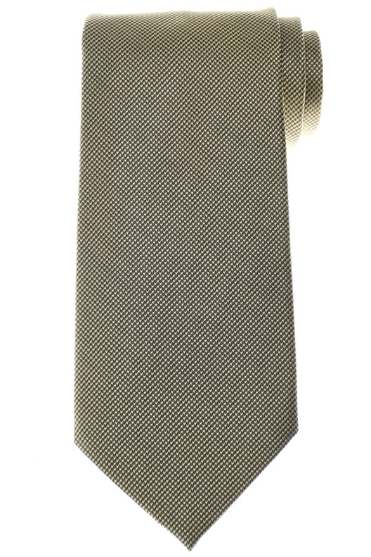 Stefano Ricci Luxury Collection Swarovski Crystal Tie Yellow Micro Check