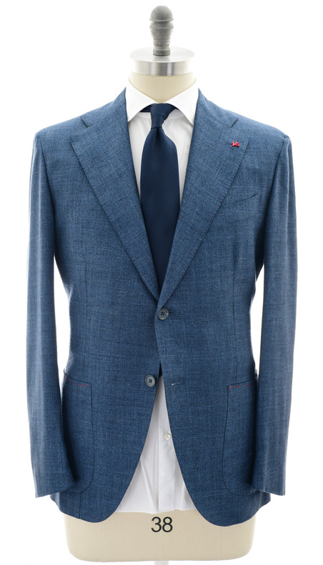 Isaia Napoli Suit 'Musa' Wool Blend Blue
