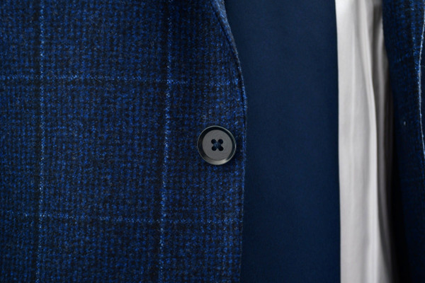 Isaia Napoli Suit 'Cortina' Wool 130's Blue Windowpane