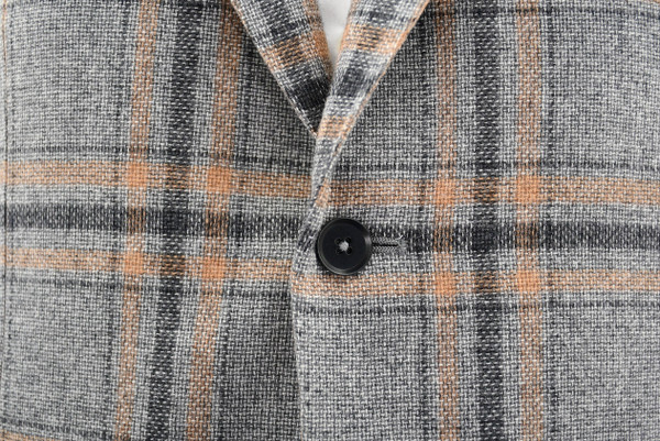 Isaia Sport Coat Jacket 'Sailor' Wool Cashmere Gray Brown Plaid